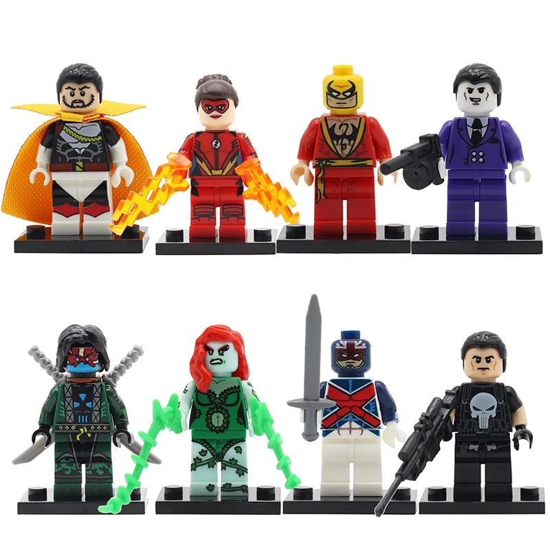 PG8060 Super Heroes Jesse Quick Punisher Purple Man Captain Britain Red Iron Fist Luchino Nefaria Building