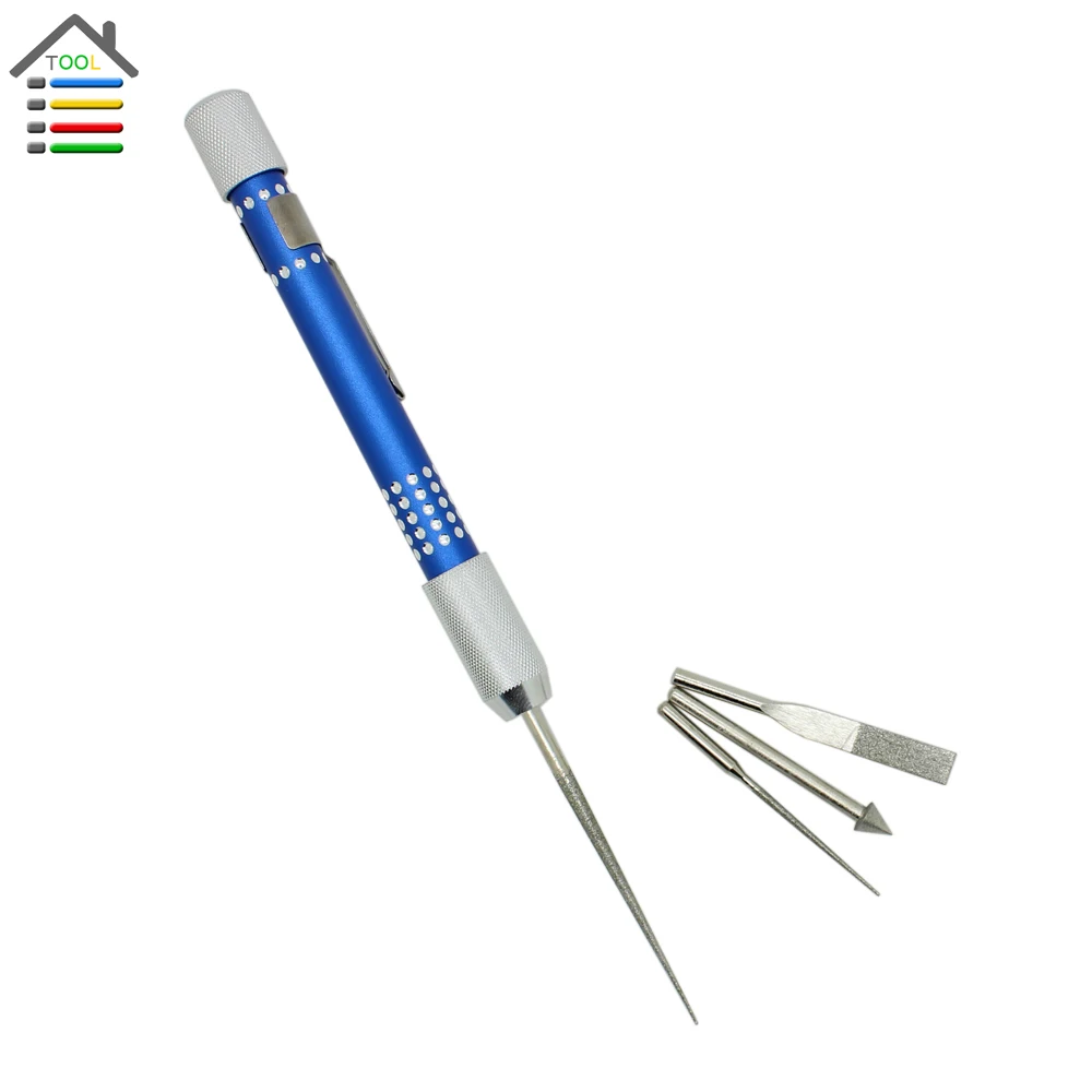 4 in 1Diamond Grit Sharpener Needle File Set Files For Metal Glass