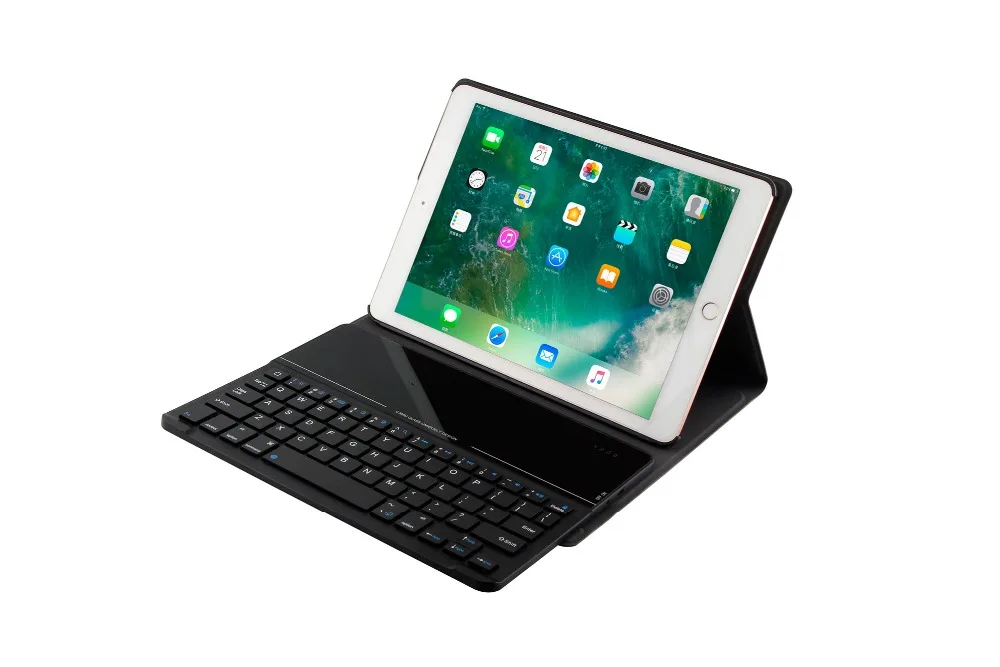 Kemile для apple Новый ipad 2018 ультра тонкий стеклянный Bluetooth 3,0 клавиатура чехол для нового ipad 2017 9,7 стенд W Съемная клавиатура