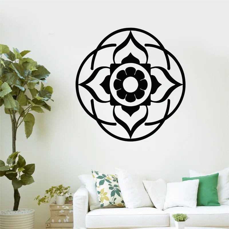 Wall Decal Lotus Mandala Yoga Buddhism Art Amulet Vinyl Stickersin