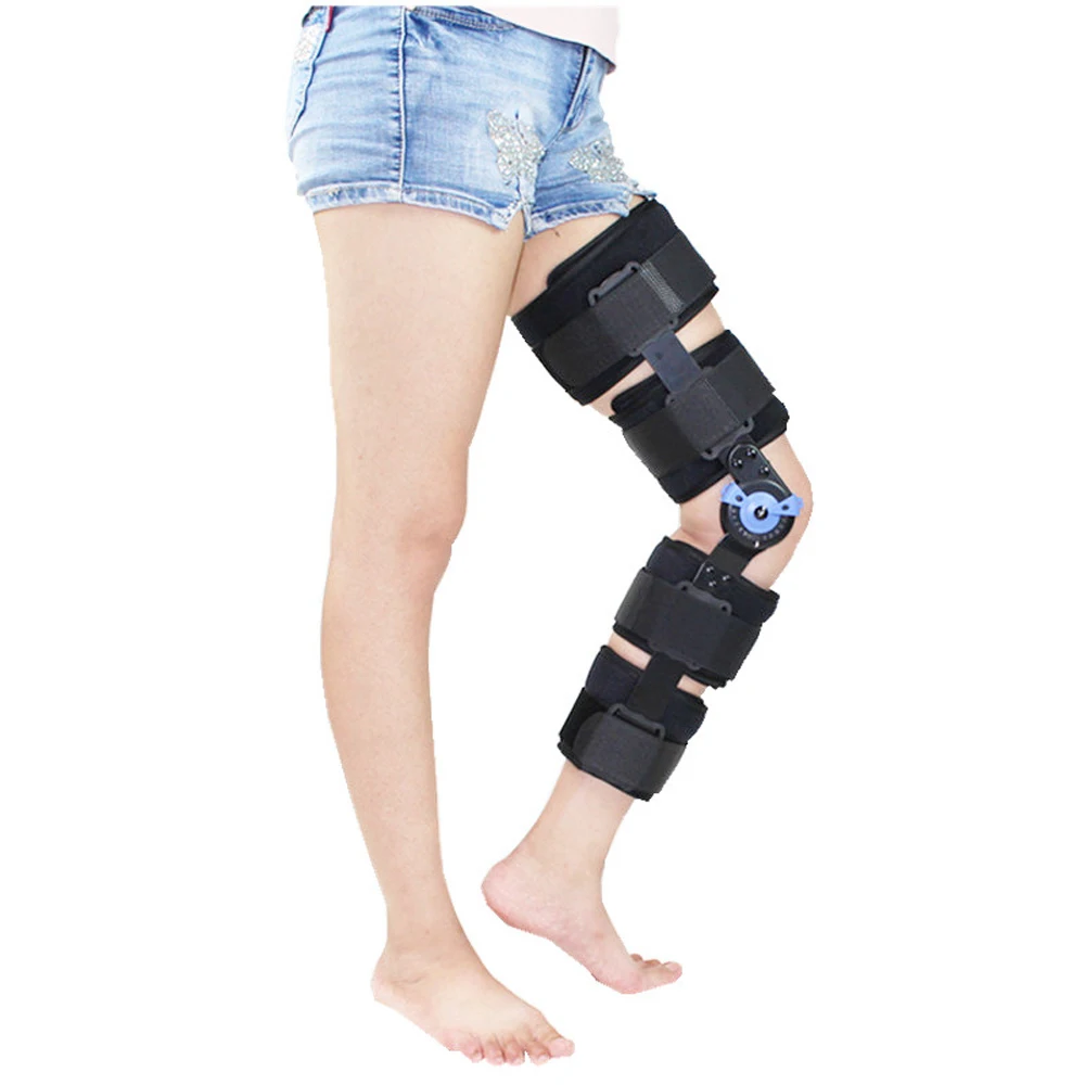 

Orthopedic Hinged Knee Brace Support Adjustable Splint Stabilizer Wrap Sprain Post-Op Hemiplegia Flexion Extension Joint Support