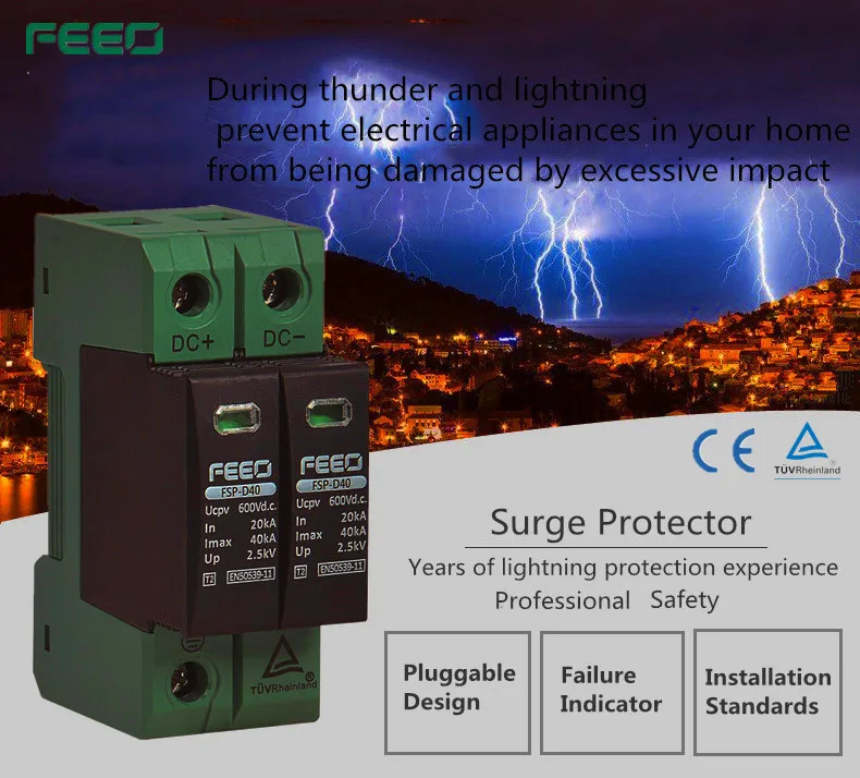 ar livre dispositivo protetor contra surtos tuv & ce certificado
