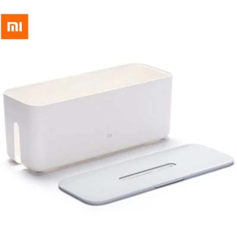 Оригинальная коробка для хранения Xiaomi, блок питания с розеткой, коробка для хранения кабеля питания, кабель коллектора, Пылезащитная кабельная линия, коробка для хранения - Цвет: White