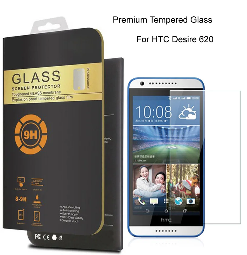 Для HTC Desire 620 0 26 мм Премиум Защитная пленка Закаленное стекло для 620G dual sim экрана