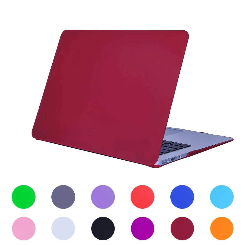 

New PC Rubberized Matte Shockproof Case Shell Cover for Apple MacBook Air 11.6inch/13.3inch