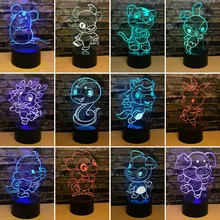 7 color change 3d Nightlight 12 Zodiac Decoration Acrylic Creative Table Lamp Bedside Creative Gift Usb Led Night Light