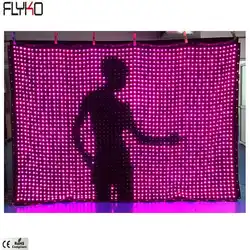 Flyko заводская цена сменная и гибкая высокое качество P50mm 2x3 m led видео занавес полный цвет в двери полу-выхода двери