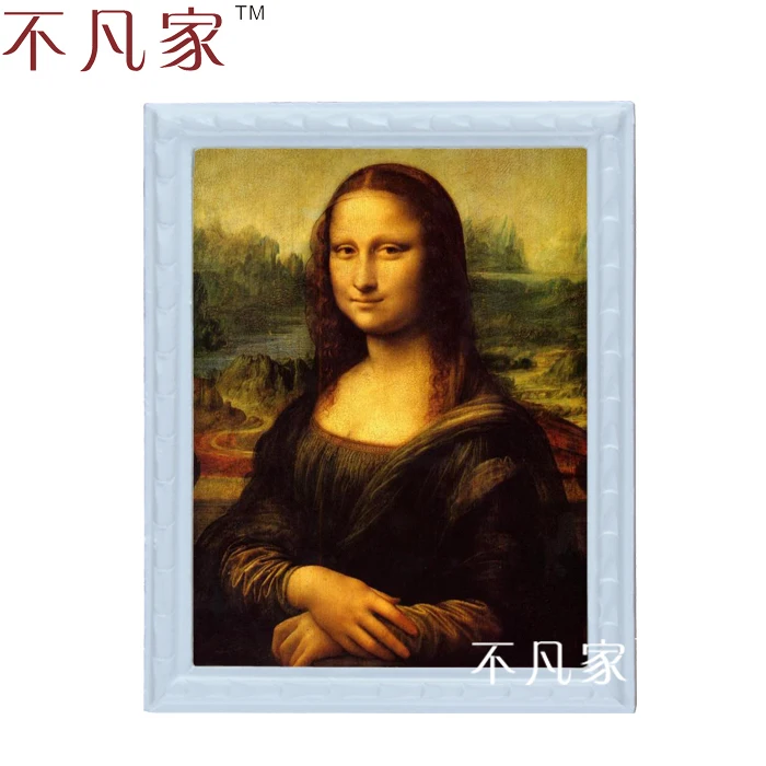 

Dollhouse 1:12 scale Wholesale miniatue Classical Mona Lisa oil Home Decorations Painting Frame C-18