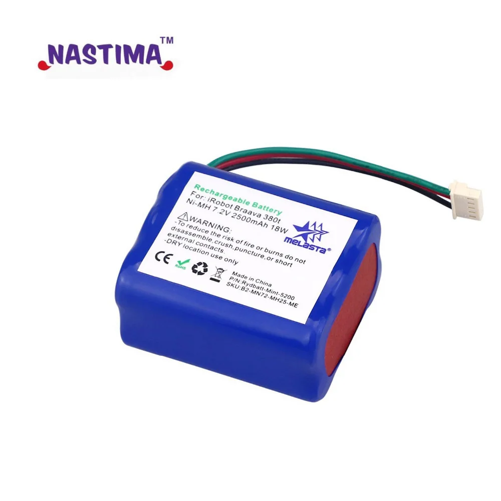 3.0AH 7.2V Battery For iRobot Braava 380T Mint 5200 5200C 4409709 GPRHC202N026