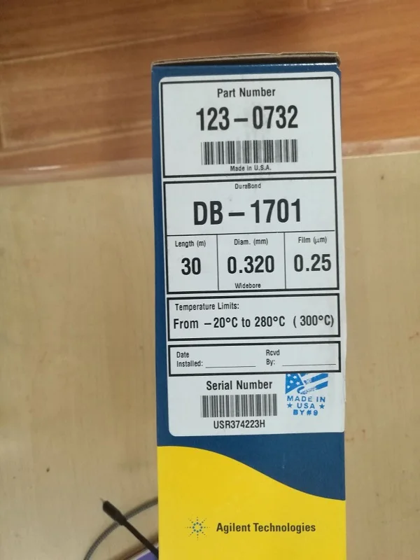 For Agilent DB1701 GC Column 1230732 30m, 0.32mm, 0.25u