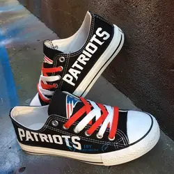Принт 2018 для мужчин и женщин унисекс New England DIY Обувь для Patriots поклонников подарок Размер 35-44 0308-9