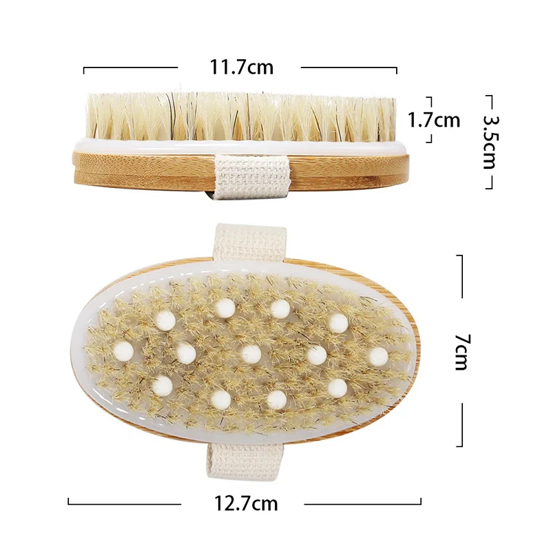 Рукоятка спа ванна деревянная щетка отшелушивающая Ванна и Душ Уход за кожей скраб для тела кисточки с щетиной стимулирует кровообращение