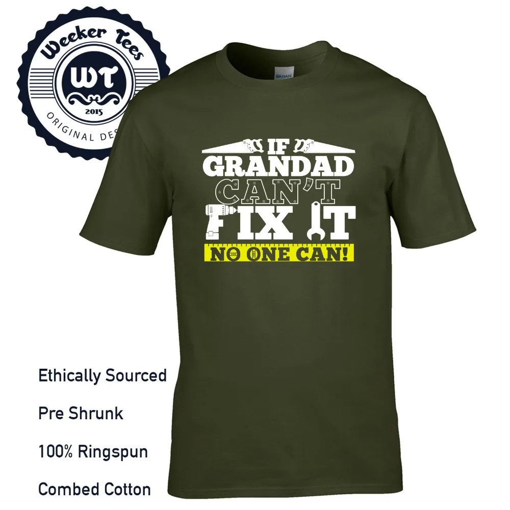 Брендовая мужская мода летняя коллекция модные футболки с принтом If Grandad Can Fix It