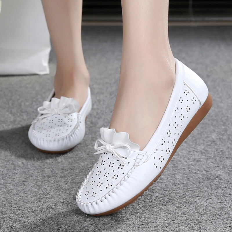 

Comfortable non-slip flat bottom breathable hollow women's shoes mother sandals soft bottom summer deodorant hole shoes
