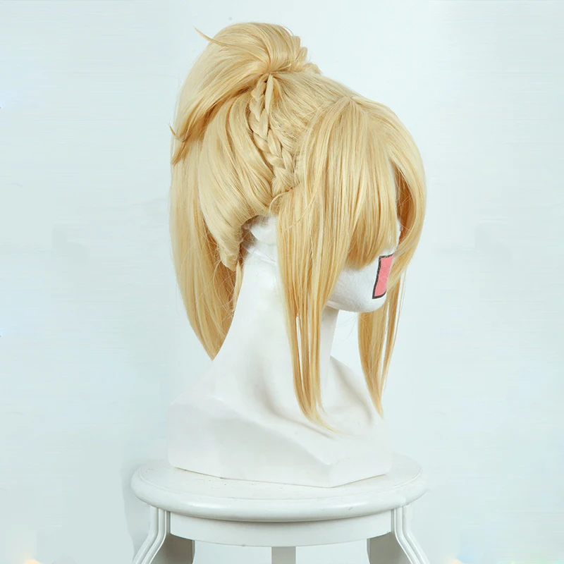 Парик для косплея Fate/Apocrypha Saber morжелд женщин и девушек 40 см Короткий прямой парик