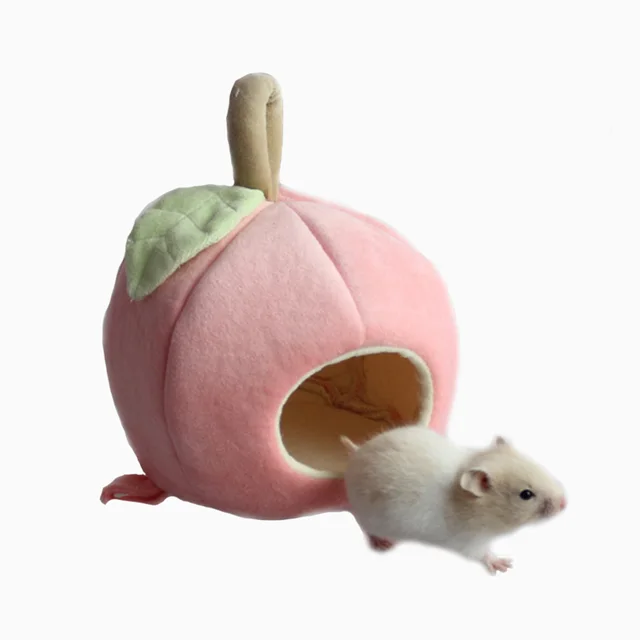 Fruit Hamster Rats Hanging Bed House Hammock Winter Warm Fleece Squirrel Hedgehog Guinea Pig Bed House Cage Hamster Accessories