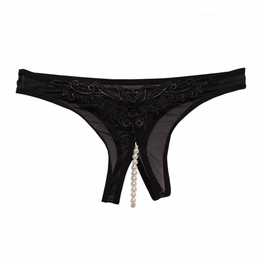 Fantasia Panties: Sexy Women's Transparent Pearl G-String Underwear with Seamless Lace Design image 4