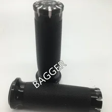 Новые все черный 1 пара мотоциклов Алюминий Руль управления для мотоциклов Штыри для Harley электронная модель мотоциклы ручка Ручки рулевые для мотоциклов