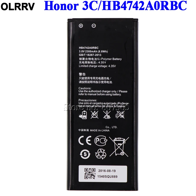 HB4742A0RBC для Huawei Честь 3C батарея G630 G730 G740 H30-T00 H30-T10 H30-U10 H30 телефон HB4742A0RBW 2300 мА-ч |