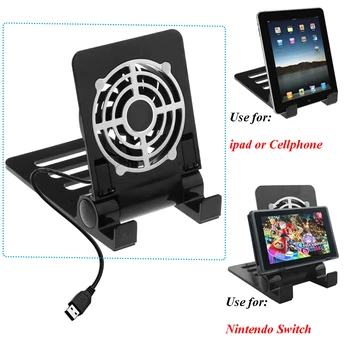 

Adjustable Angle Nintend Switch External Cooler USB Cooling Fan Playstand Desktop Stand Foldable Base Bracket for Switch NS