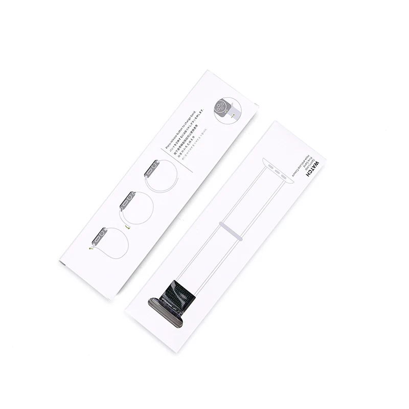 20 шт./лот, белые бумажные коробки для Apple Watch Band, упаковка, нейлоновая петля, 38/40/42/44 мм, для iWatch, ремешок для часов, подарочная коробка