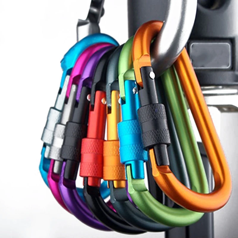 Buy 5Pcs Portable Colorful Aluminum Carabiners D Ring