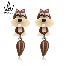 TTPAIAI 30 Бренд ручной работы Полимерная глина милая белка серьги гвоздики модные милые мультфильм 3D серьги в виде животных для женщин девушка подарок