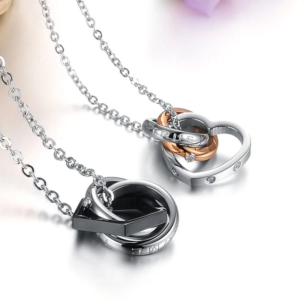 Корейская пара ожерелье Титановые Ожерелья Подвески Милые ожерелья s для совпадающие для пары ожерелье для пар GX777