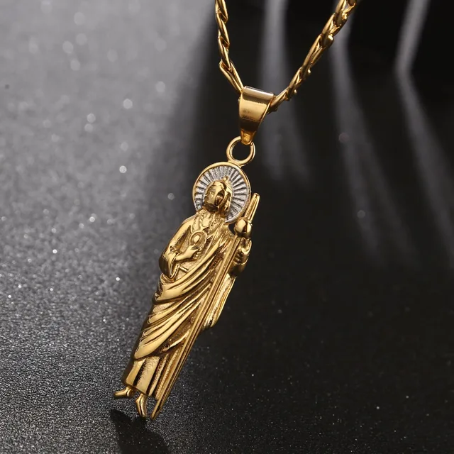Saint Jude Thaddeus Jesus Medal Gold 