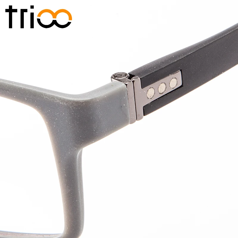 Очки TRIOO 3U мужские для коррекции близорукости квадратные серебристые от синего
