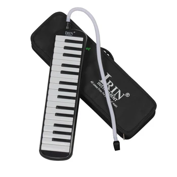 

ABGZ-IRIN 32 Piano Keys Keyboard Pinao Melodica Musical Instrument for Music Lovers Carry Hard Musical Present Box (black)