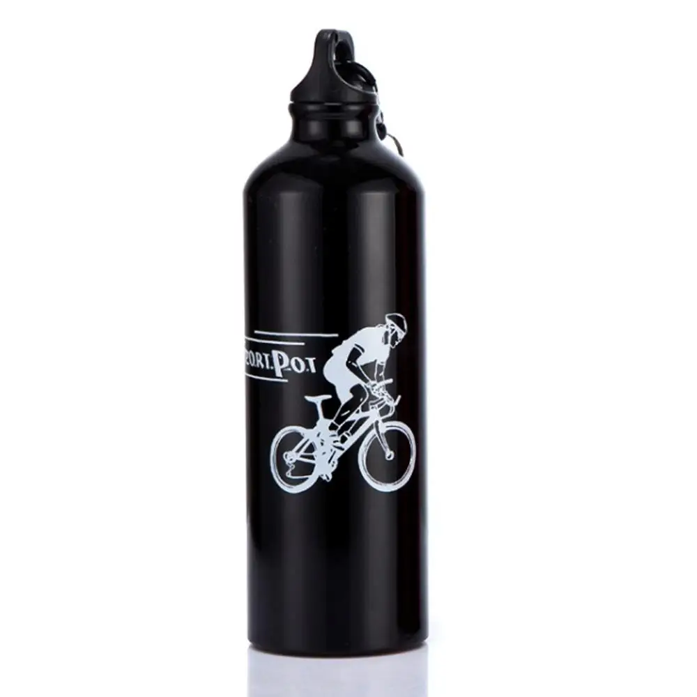 700 мл велосипедные бутылки для воды, спортивные бутылки для воды, для питья, велоспорта, пеших прогулок, фитнеса, тренажерного зала, черные/красные/Серебристые/Синие Новые - Цвет: Black