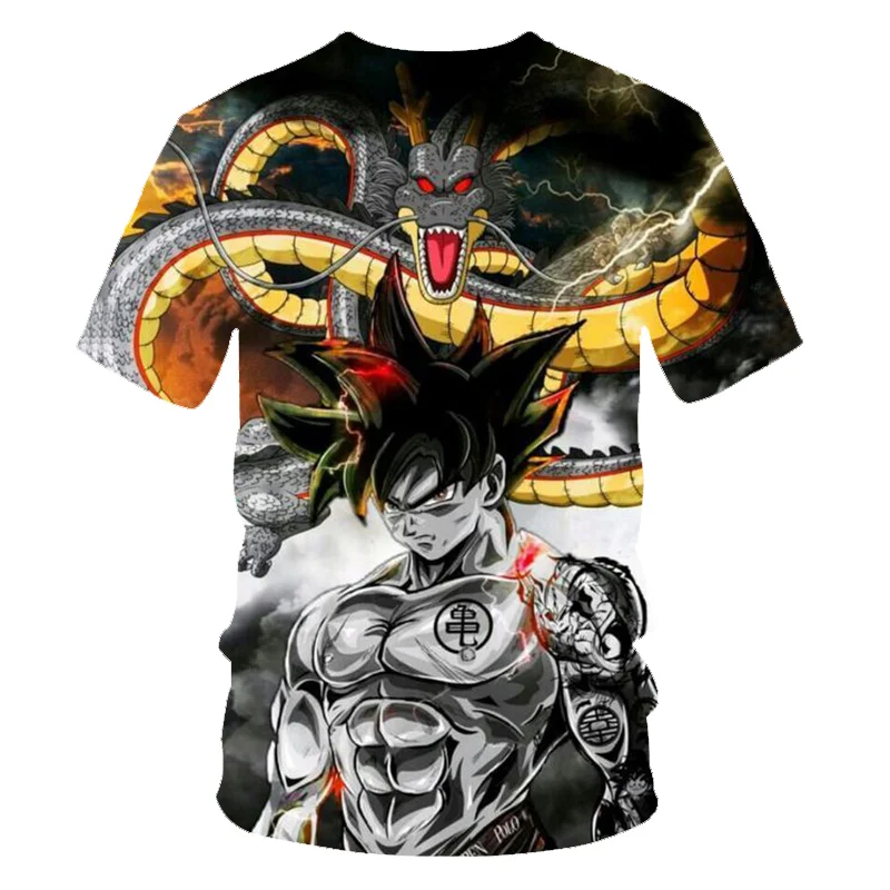 Мужская футболка с 3D принтом Dragon Ball Z Ultra Instinct Goku Super Saiyan God Blue летняя Вегета Размер