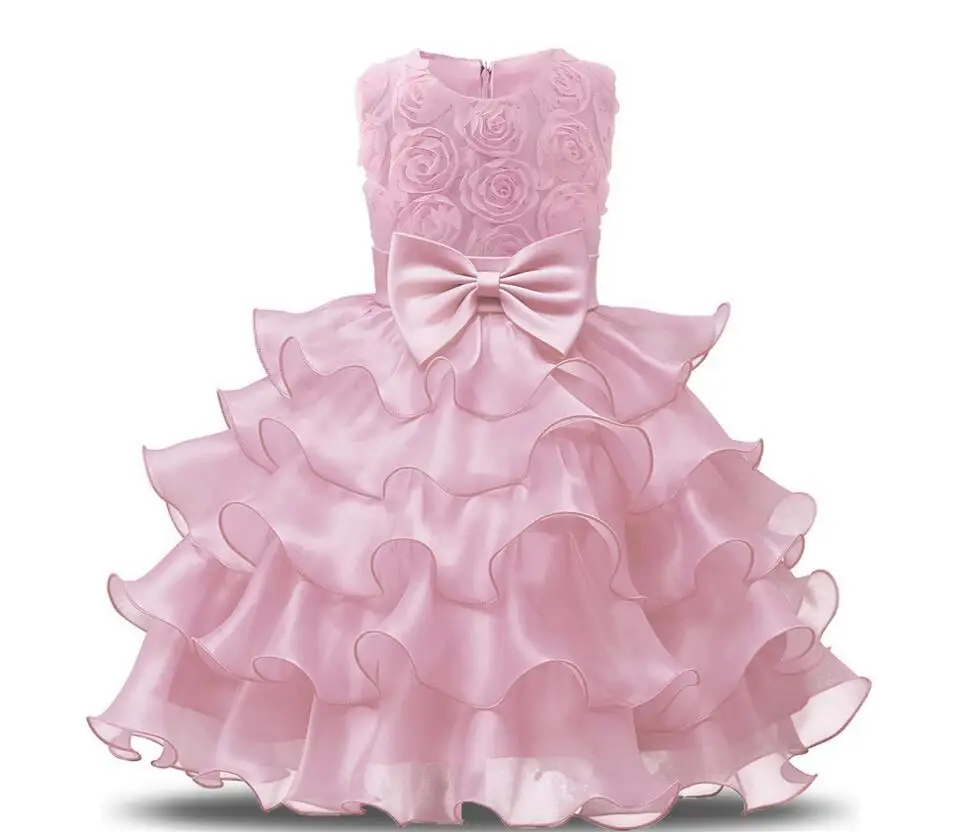 

Flower Girl Dress Wedding Baby Girl 3M-10T Years Birthday Outfits Children's Girls First Communion Dresses Girl Kids Party Wear