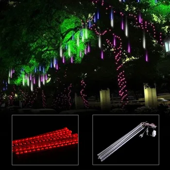 

50CM Meteor Shower Rain 8 Tube Waterproof LED String Lights Outdoor Christmas Wedding Party Decoration Lamp EU Plug