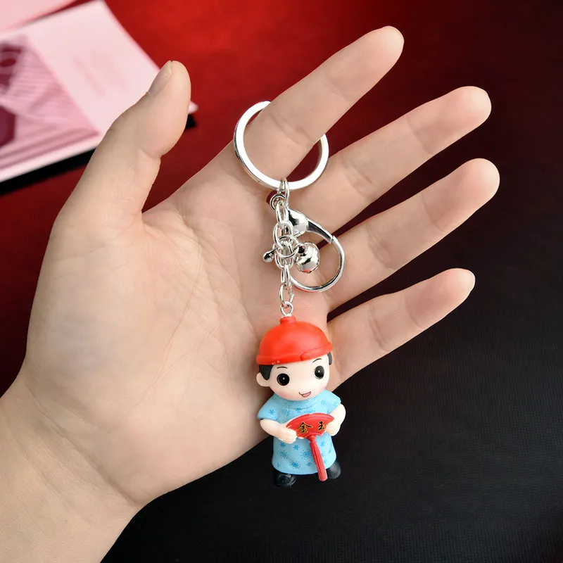 

Fashion Doll Key Chain Charm Keychains Cute Key Ring Holder Women Girls Bag Car Chaveiros Trinket Jewelry Accessory EH322
