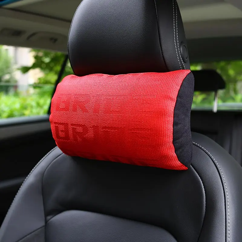 

JDM Style BRIDE RECCRRO Pillow Seat Support Decor Headrest Backrest Seat Cover Hellaflush Neck Rest Fabric Racing Gradation
