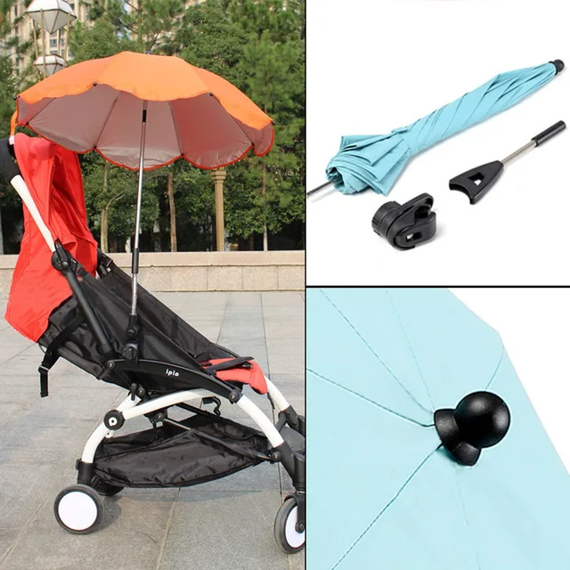 Baby Stroller Sun Umbrella Wheelchair Pushchair Pram Uv Rays Rain Baby Stroller Sun Umbrella Wheelchair Pushchair Pram Uv Rays Rain Parasol Clip Adjule Direction