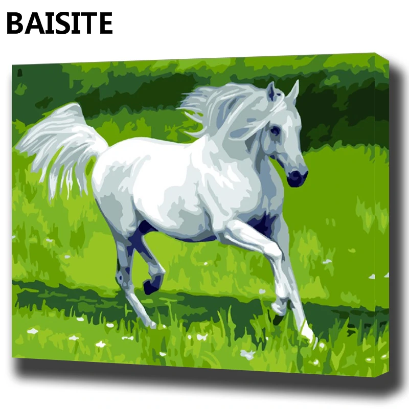 

BAISITE DIY Framed Oil Painting By Numbers Landscape Pictures Canvas Painting For Living Room Wall Art Home Decor H111