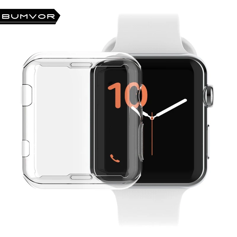 Мягкий силиконовый чехол BUMVOR для Apple watch band 44 мм/40 мм 42 мм/38 iwatch series 4 3 2 1