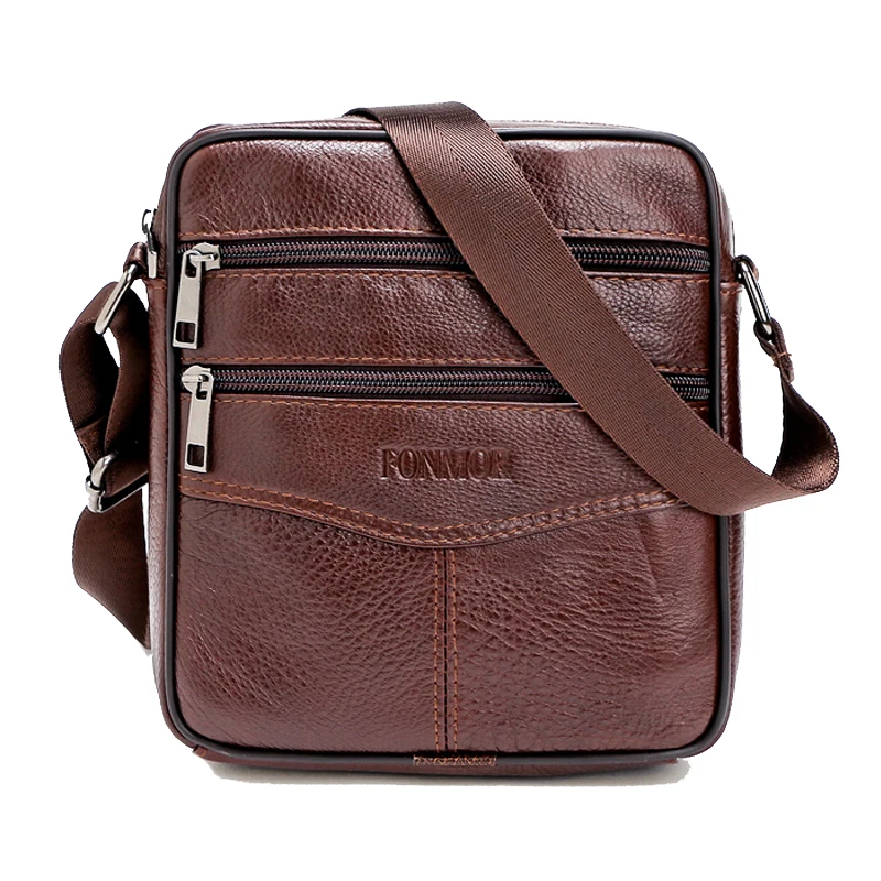 

Brand Men Messenger Bag 100% Genuine Leather Casual Crossbody Bag Business Men's Bags for gift Shoulder Bags Men