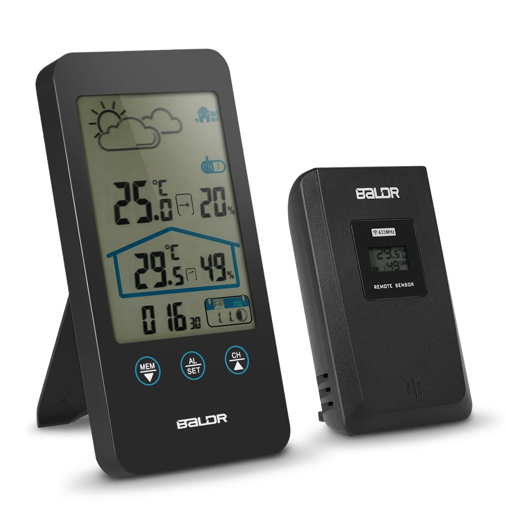 

Professional Wireless Weather Station with Indoor Outdoor Thermometer Hygrometer Future Weather Forecast Sensor Clock