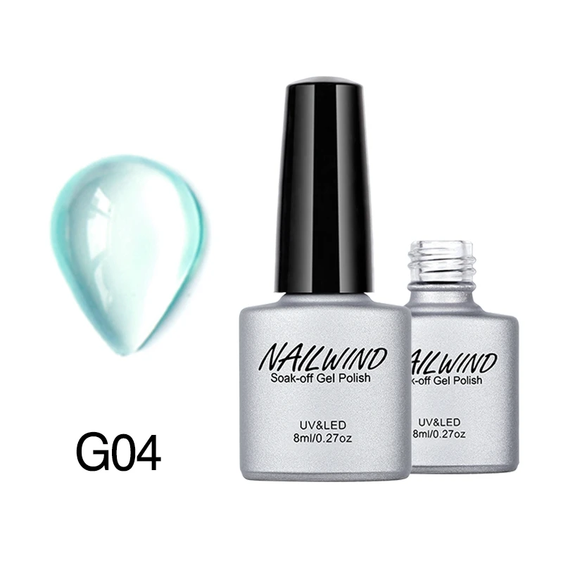 NAILWIND 8 мл Опаловый Желейный гель G01-G12 замачиваемый лак для ногтей Маникюр УФ-гель для дизайна ногтей Полупостоянный лак для ногтей - Цвет: G04