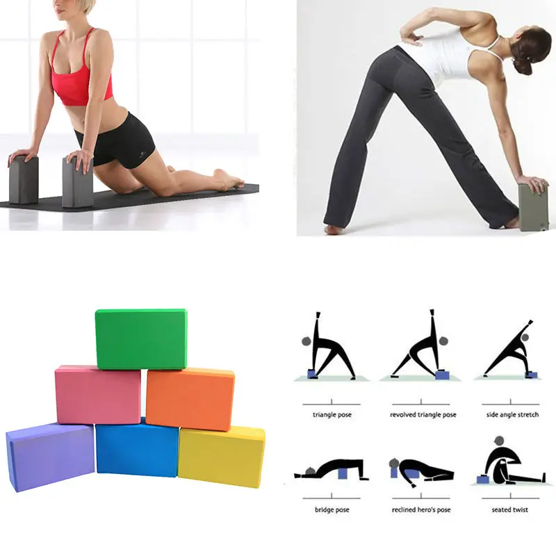 

3"x6"x9"Yoga Block Brick Foam Home Stretch Exercise Practice Fitness GYM Sport
