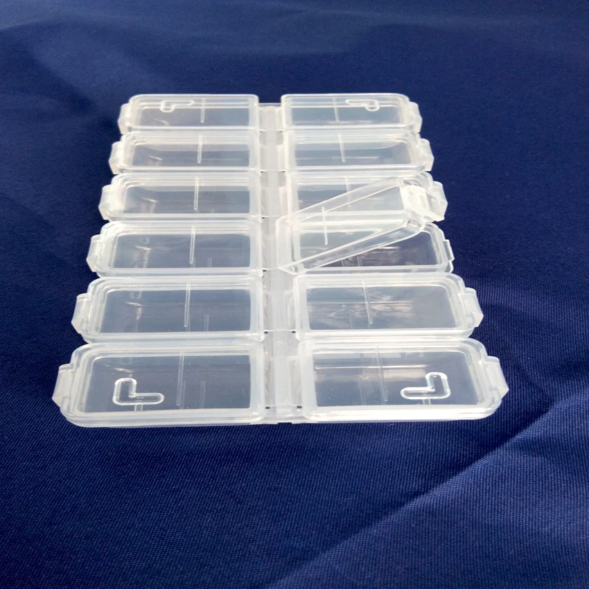 

1 Pcs 12 Grids Clear Nail Decorations Container with Cap Storage Case Box Manicure Nail Art Decor Tool Organizer