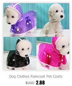 Fashion Pet Dog Clothes Raincoat Waterproof Puppy Jacket Coat Rain Coats With Glisten Clothes Bar Raincoat For Dogs 14S6