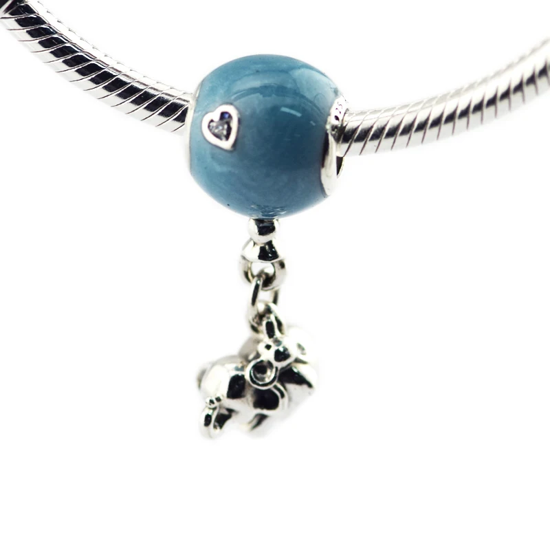 Woman DIY Jewelry Elephant and Blue Balloon Charm Fashion Beads For Jewelry Making Fits Sterling Silver Bracelets Woman DIY Jewelry Elephant and Blue Balloon Charm Fashion Beads For Jewelry Making Fits Sterling Silver Bracelets