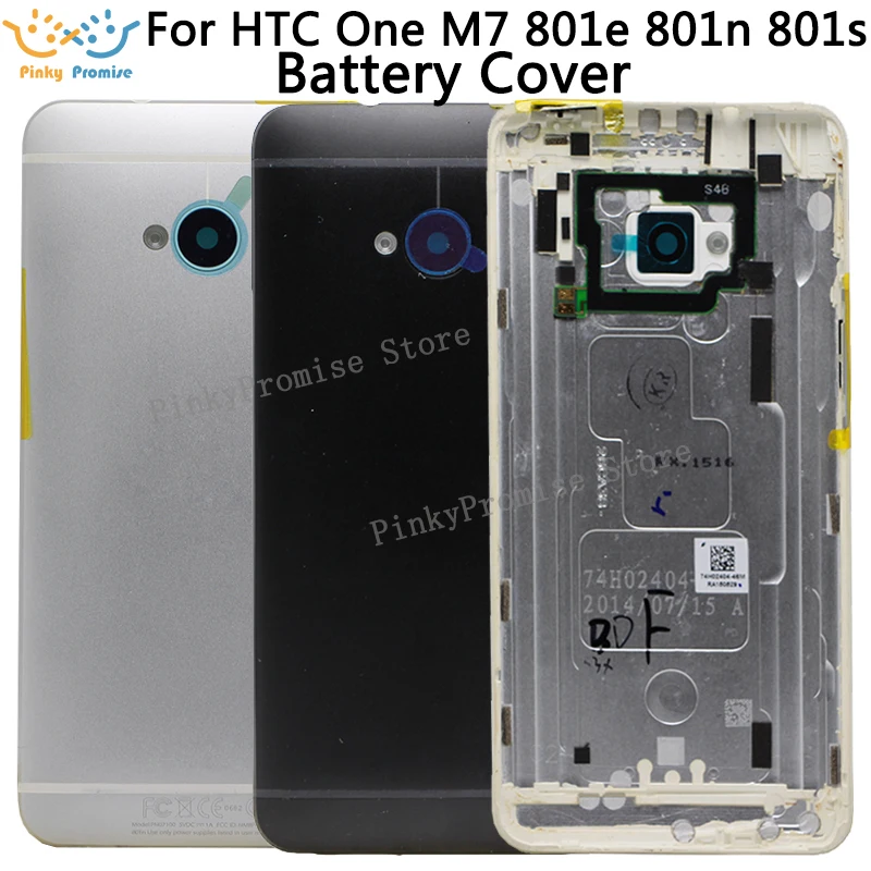 

For HTC one M7 801e 801n Battery Cover Door Back Housing Rear Case For HTC ONE M7 Battery Door Replacement Parts