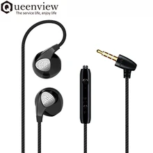 Queenview стерео наушники 3.5 мм в ухо headfone Наушники аудио наушники гарнитуры громкой связи с микрофоном для iPhone 5 5S 6 7 телефон PC