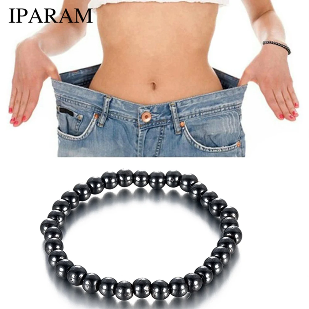 Buy IPARAM 1Pc Weight Loss Round Black Stone